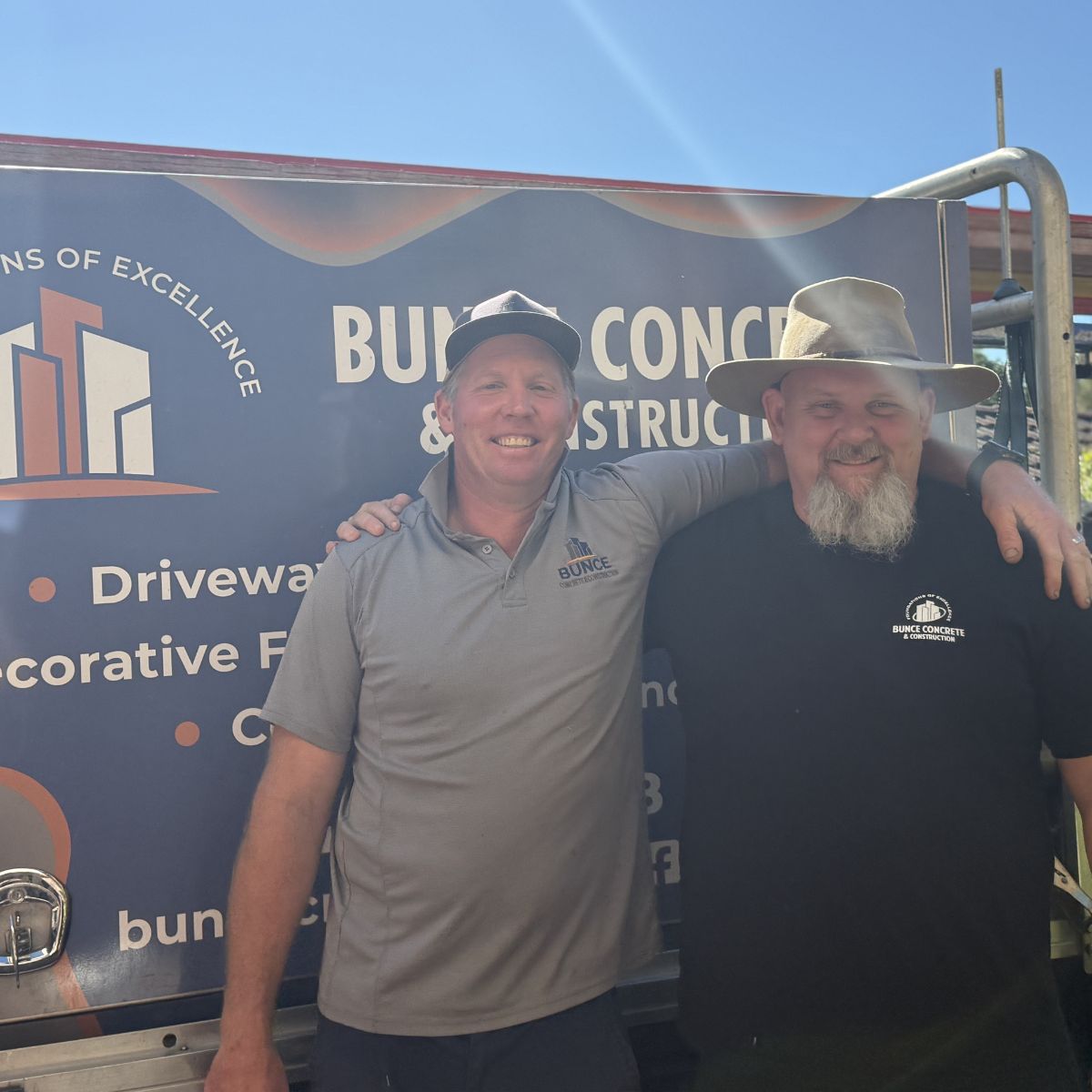 David Bunce with his work trailer