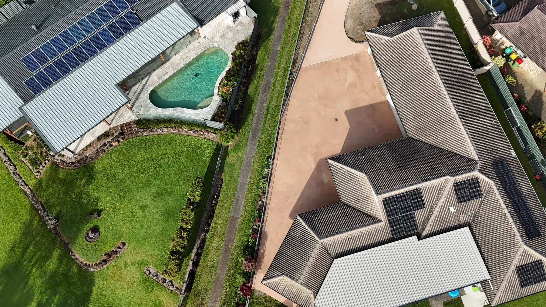 A pool surrounds job by Bunce Concrete