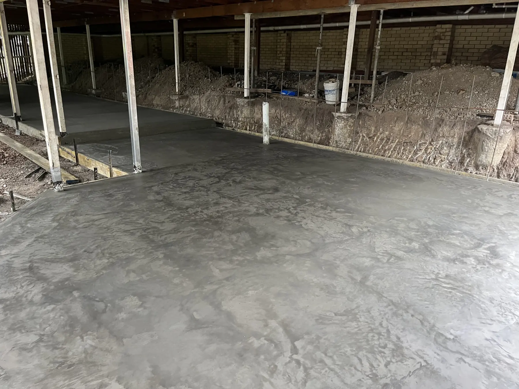A house & shed slabs job by Bunce Concrete